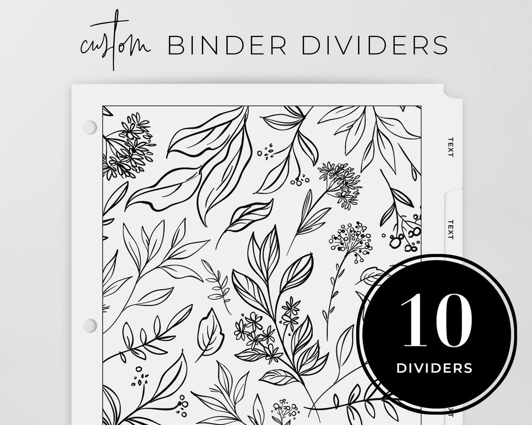 Custom Binder Divider Tabs Custom Tabs Recipe Binder Tabs Etsy Schweiz