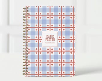 Needlepoint Journal, Custom Project Book for Stitchers, Personalized Needlepoint Notebook & Retreat Planner, Heritage Heart