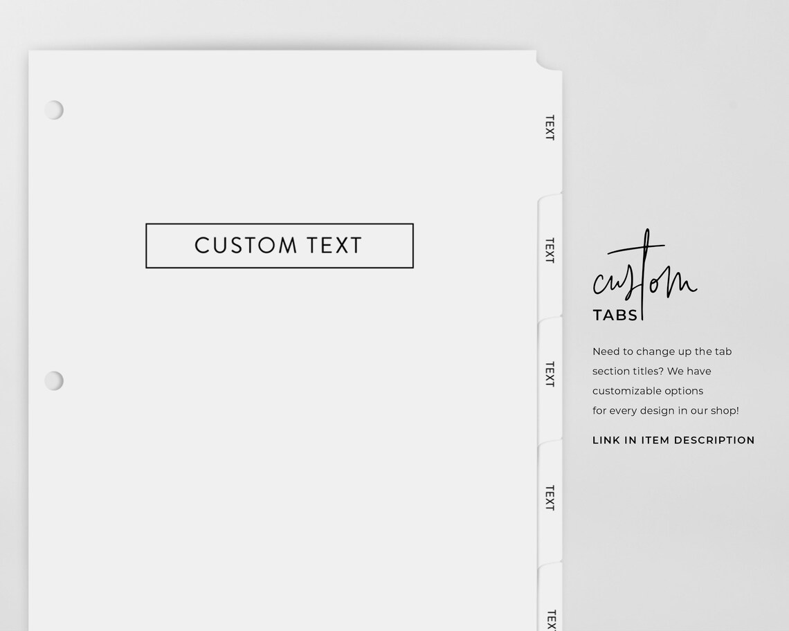 Recipe Binder Tabs Recipe Tab Dividers 10 Index Tab Dividers Etsy