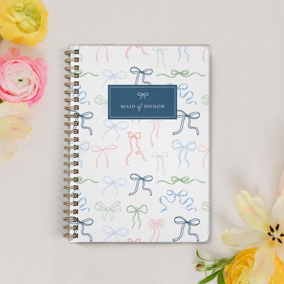 Maid of Honor Wedding Planner, Shower & Bachelorette Planner, Maid of Honor Proposal, Wedding Notebook and Organizer, Colorful Darling Bows