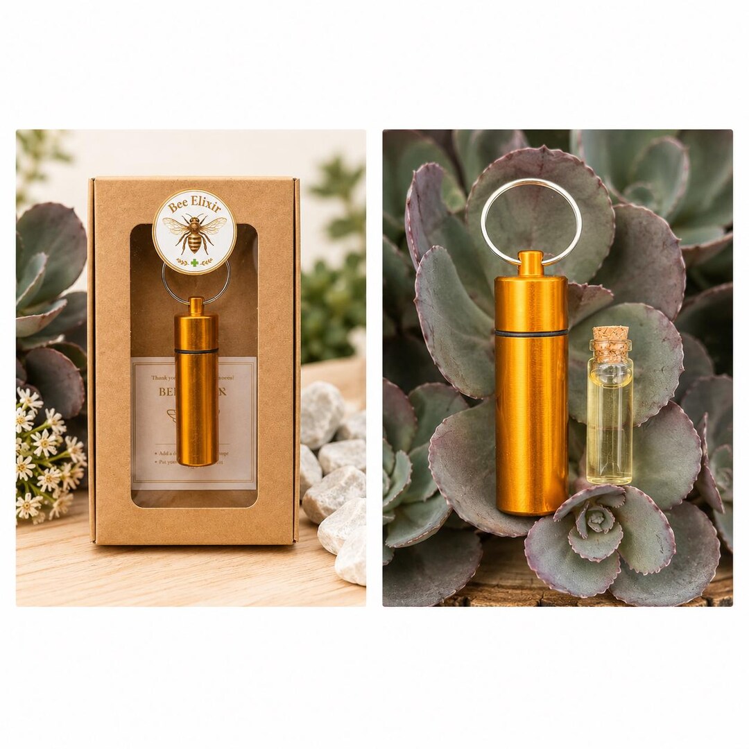 Bee Elixir - Bee Revival Syrup Keyring - Etsy UK