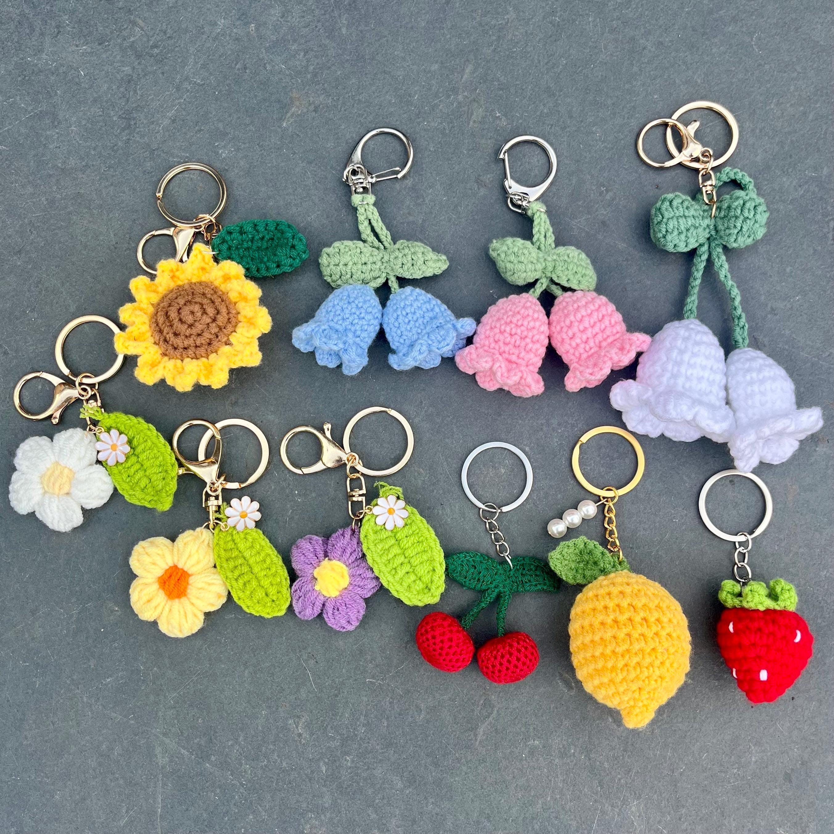 Small Crochet Key Rings Crochet Keyrings - Etsy UK