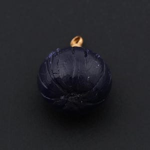 Elegant Dark Fig Fruit Pendant in Full Round Shape for Nature Inspired DIY Accessory Creations 12.6x16.6mm