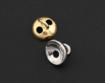 Versatile Round Bead Cap with Polished Metal Finish for Unique Jewelry Projects 10Pcs 8x6.6mm