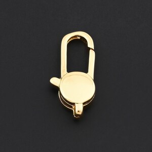 Elegant Gold Filled Round Lobster Clasp Connector for Necklace Findings and Handmade Accessories 9.4x19.3mm