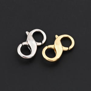 Modern Double Lobster Style S Clasp in 18K Gold Filled for Crafting Custom Necklace Chains 10.4x18.3mm