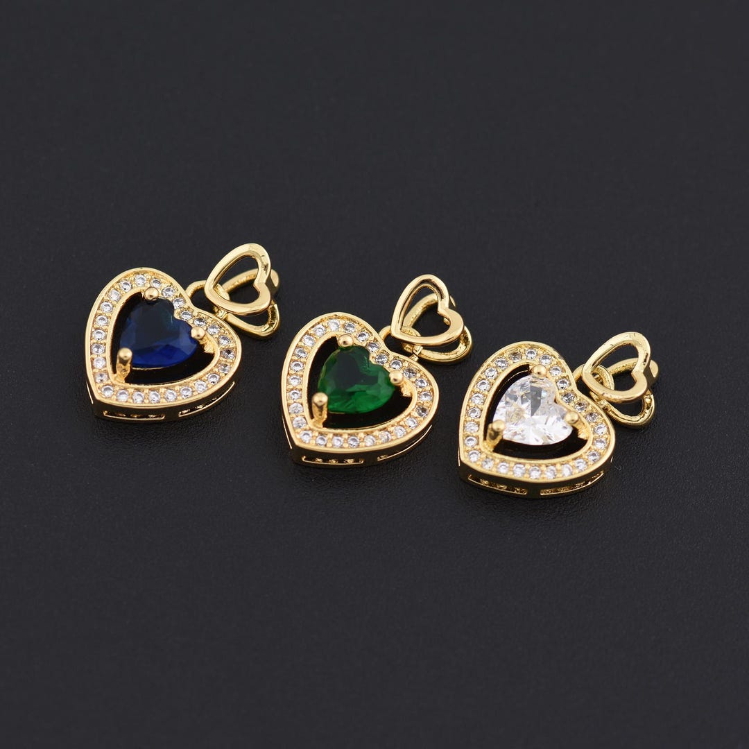 Dazzling Twin Heart Pendant – Open Heart Design With Prong-set CZ for ...