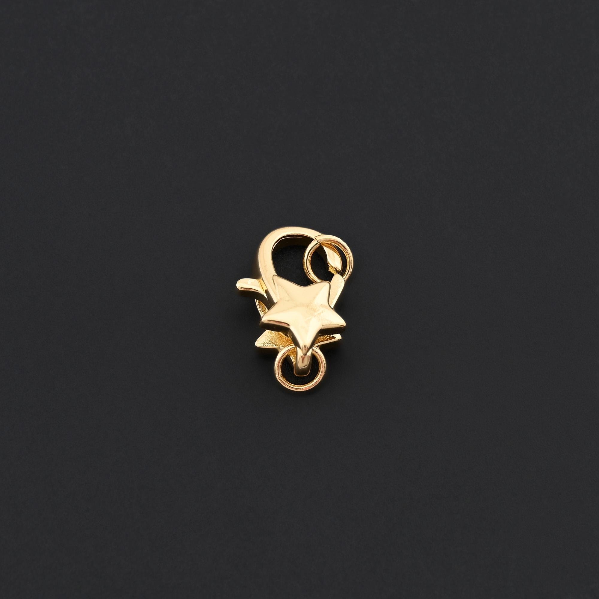 Celestial Star Locking Clasp in 18K Gold Filled for Charm Holders