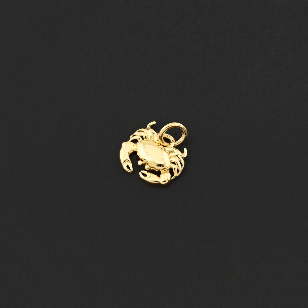 Gumbo Chain Stylish 18K Gold Filled Crab Pendant With Polished Finish for Ocean ...
