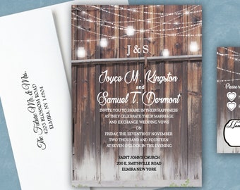 Rustic Barn Wedding Invitations Country Theme Mason Jar Bridal Shower Rustic Theme Invites Cards