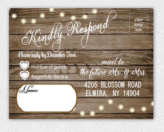 Rustic Wedding Invitations Country Theme Invites Barrel Etsy