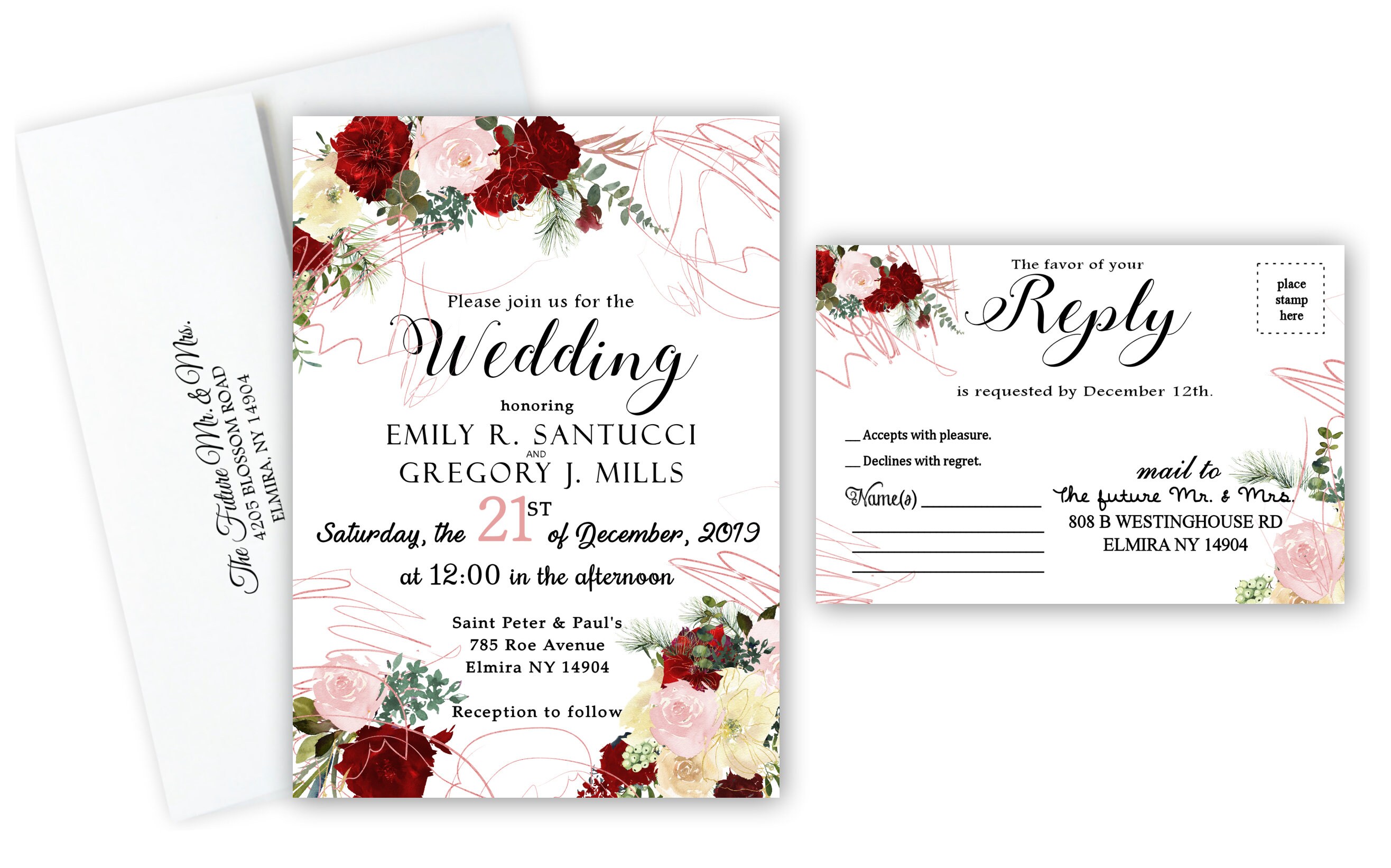 Rustic Bear Floral Wood Save the Date Cards – Artistically Invited