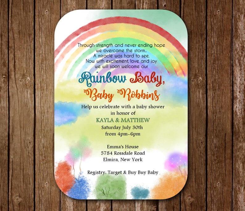 Rainbow Baby Shower Invitations Rainbow Boy Girl Watercolor Rainbow Sprinkle Invitations Twin Gender Neutral Shower Invites Shower