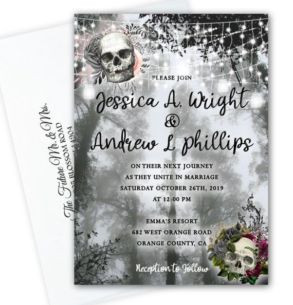 Skeleton Wedding Invitations