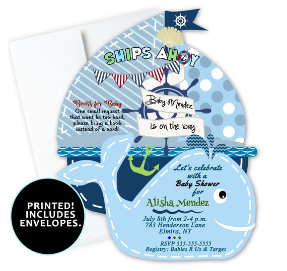 Whale Baby Shower Invitation Boy Nautical Baby Shower Etsy Whale Baby Shower Invitation Boy Nautical Baby Shower Etsy