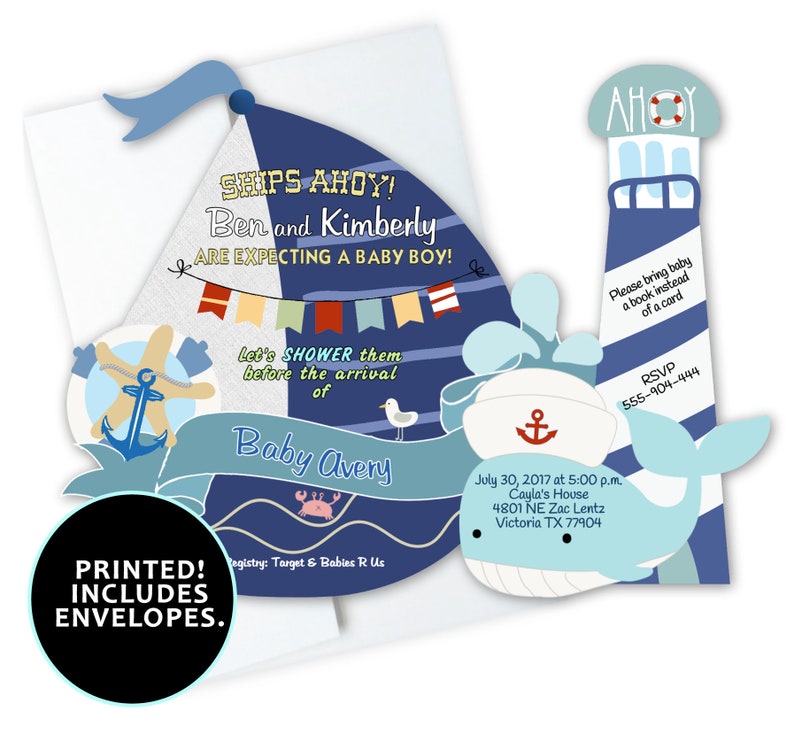Boy Whale Nautical Baby Shower Invitations Sailor Sailboat Etsy Boy Whale Nautical Baby Shower Invitations Sailor Sailboat Etsy