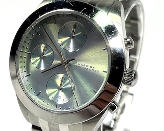 Marc by Marc Jacobs 2001* Diffusion Line Watch, 36mm Chronograph, Silver-Blue Dial with a New Battery.