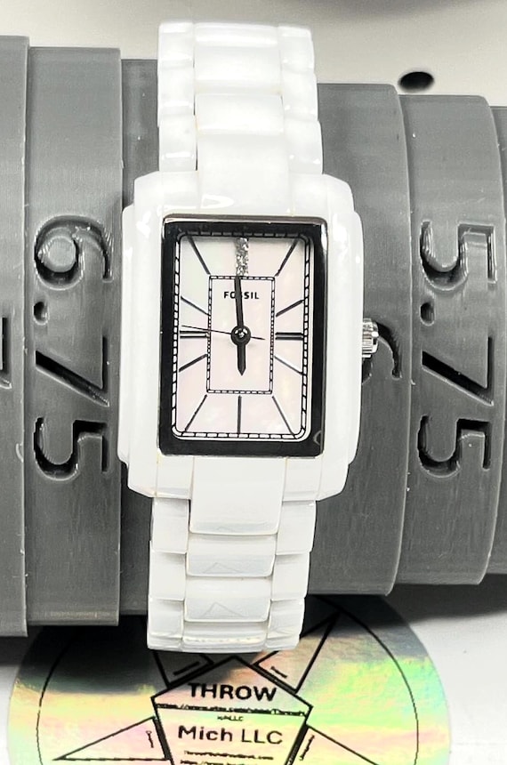 Fossil Ceramic Tank Rectangular Case Mother of Pe… - image 5