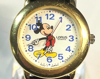 Lorus Disney Mickey Mouse 28mm watch model Y121-X080, New Battery