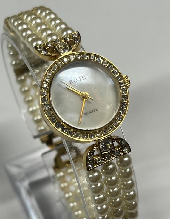 Vintage Watch With Faux Pearls Vintage Women main image 4