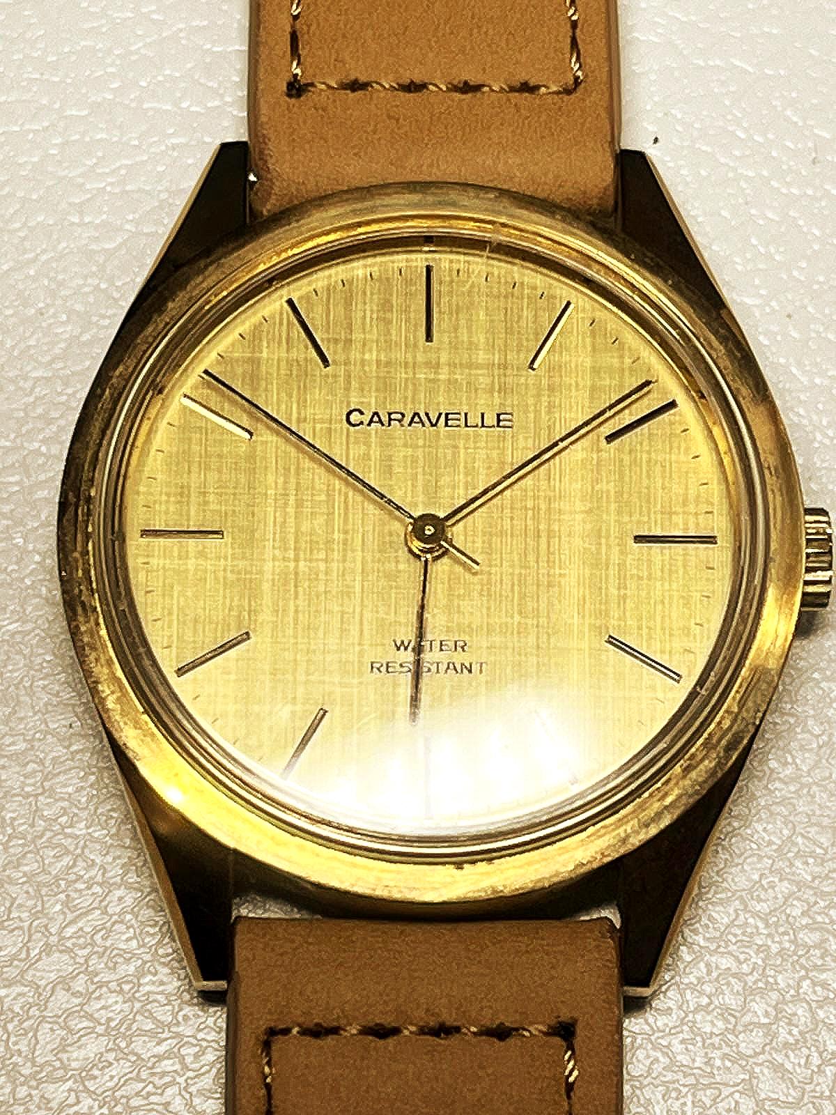 Vtg Caravelle by Bulova Gold Tone Mechanical Wind Up Watch Vintage Caravelle Gold Tone Swiss Mechanical | Mercari main image 2