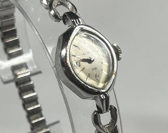 Working Helbros 17 Jewels Mechanical Manual Watch Womens 