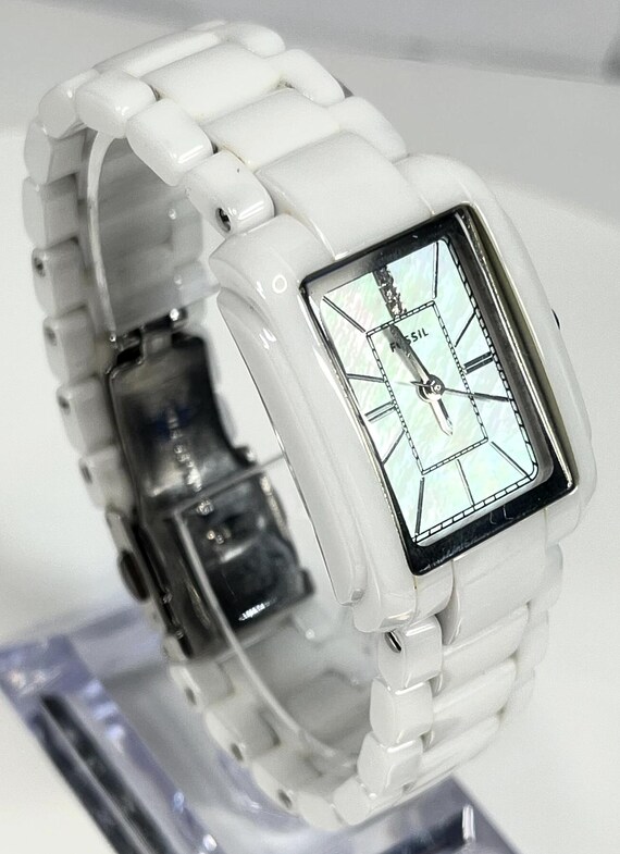 Fossil Ceramic Tank Rectangular Case Mother of Pe… - image 1