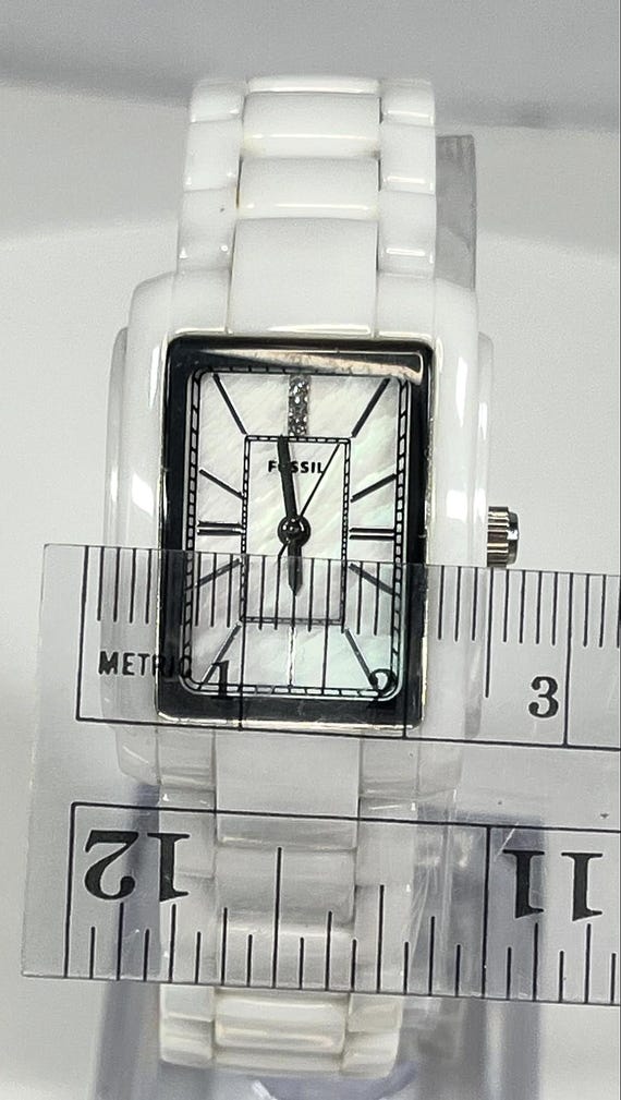 Fossil Ceramic Tank Rectangular Case Mother of Pe… - image 4