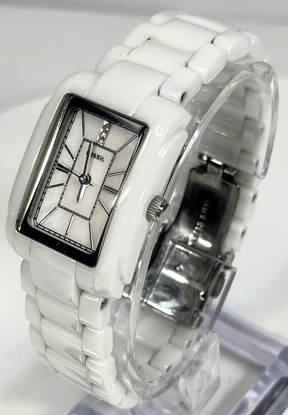 Fossil Ceramic Tank Rectangular Case Mother of Pe… - image 3