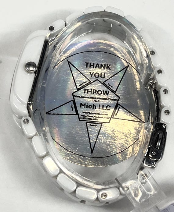 Fossil Ceramic Tank Rectangular Case Mother of Pe… - image 7