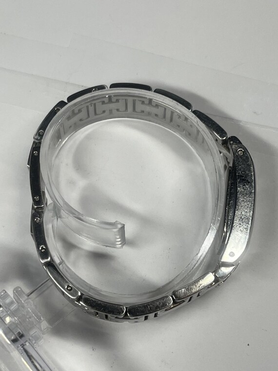 DKNY silver tone watch timeless rectangular desig… - image 8