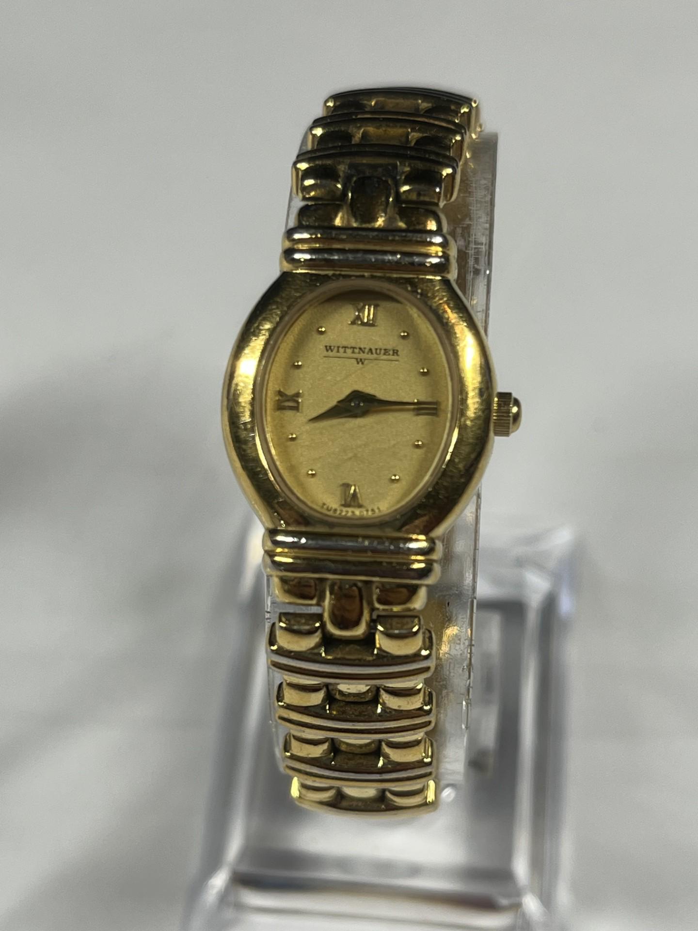Vintage Wittnauer Women's Gold-tone 1990's Oval Case, Gold Dial