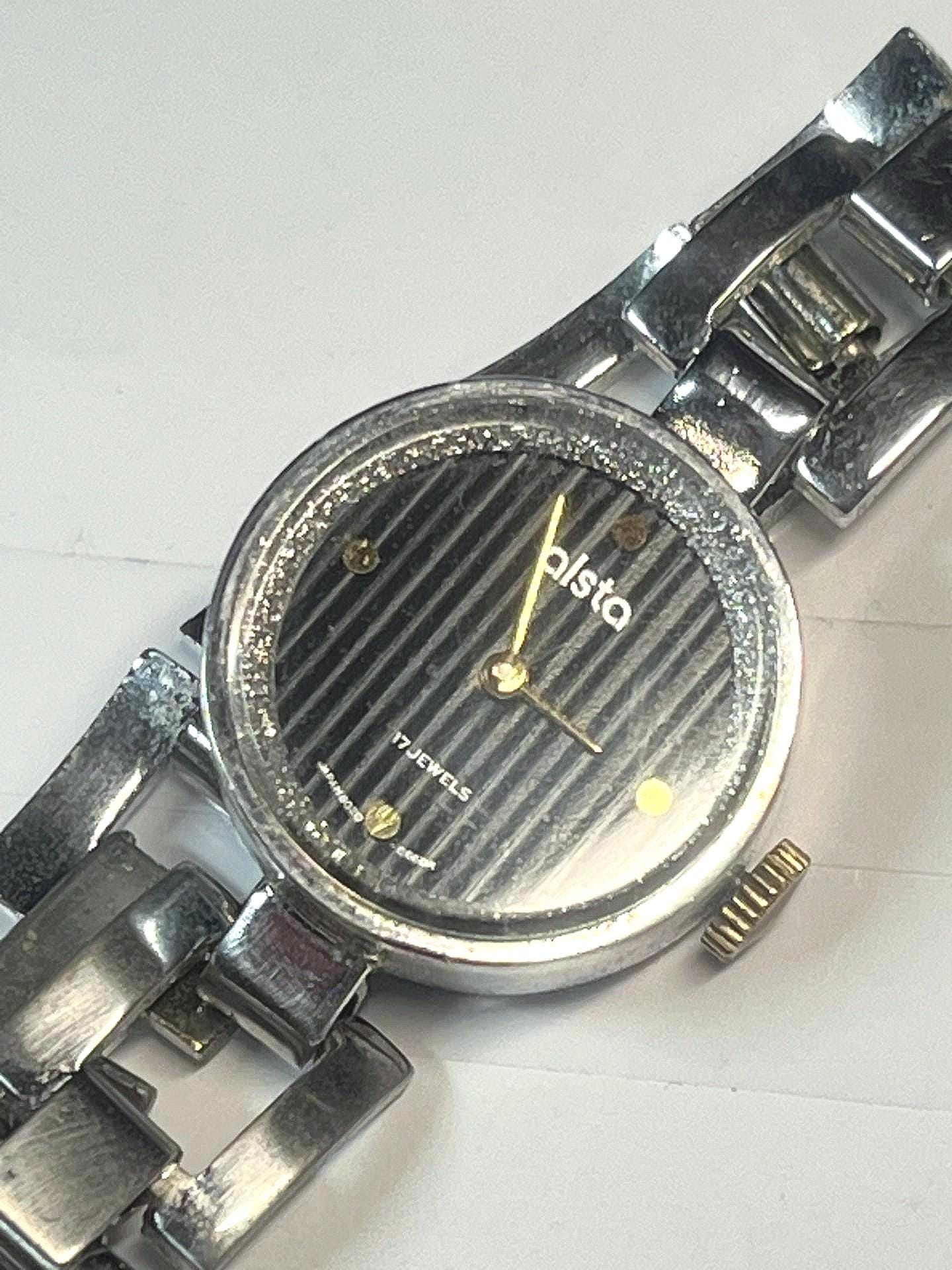 Rare Ladies Swiss Dynasty Manual Wind Watch 1 Jewel Chrome Bracelet Gorgeous Vintage Ladies 17 Jewel Swiss Made Watch - Etsy main image 4