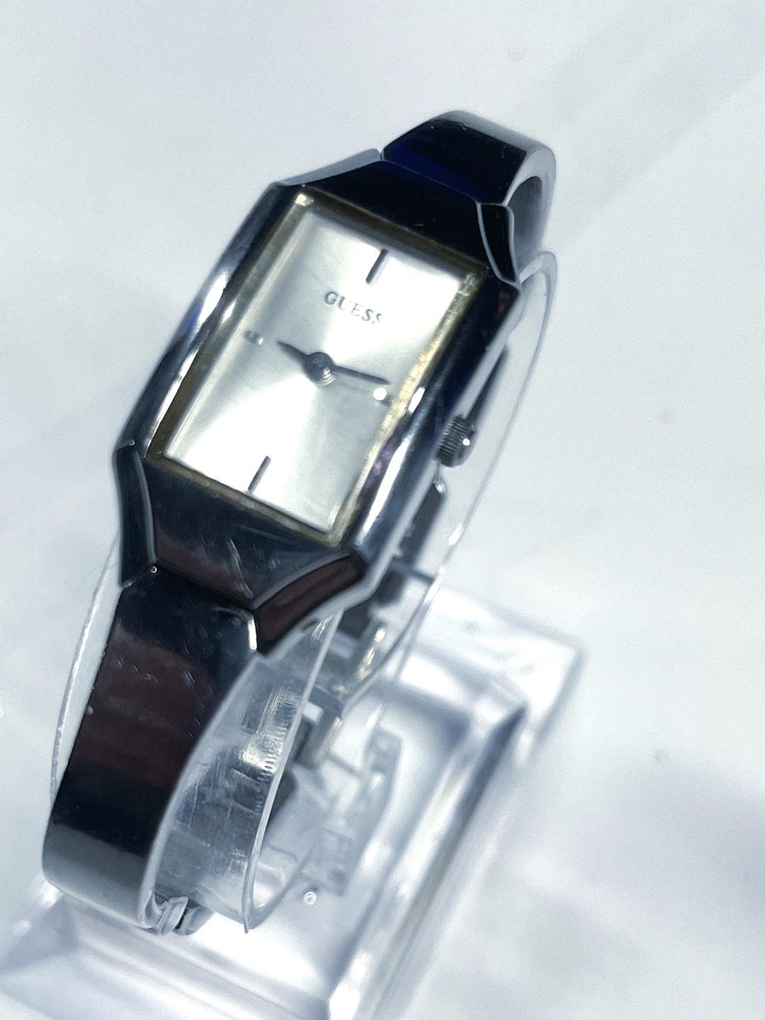 Vintage Guess Watch for Women Silver Tone Rectangular Face  display picture 3
