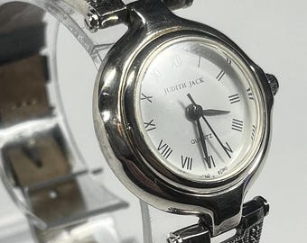 Vintage Judith Jack Sterling Silver Marcasite Quartz Watch  display picture 3