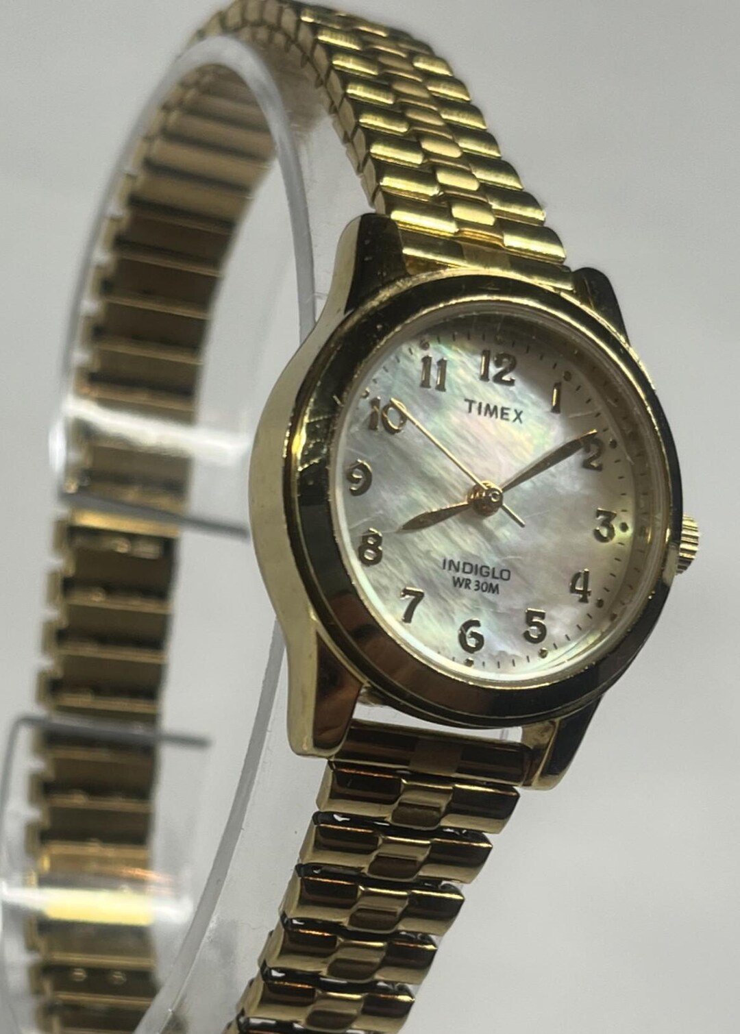 Timex 25mm Wrist Watch - Expansion Band Mother of Pearl Dial Analog Quartz Timex TWG063400 Two-Tone Expansion Band Mother of Pearl Dial  main image 2
