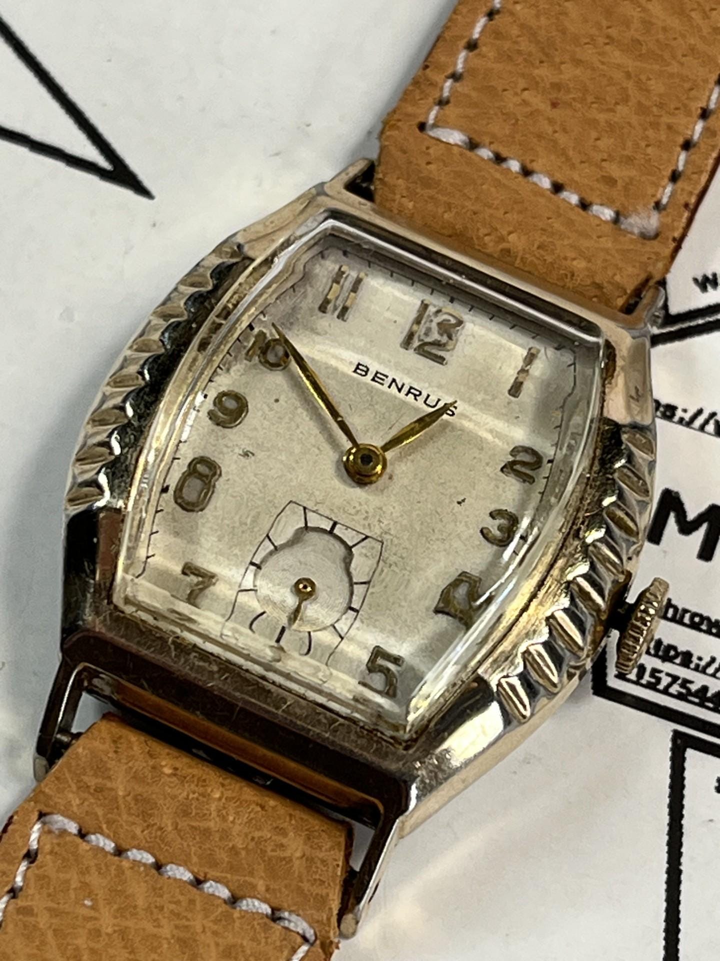 Vintage Benrus Stainless Steel Watch Head 21 Jewels Movement Working Great Vintage BENRUS Ladies Watch 21 Jewels Modele BMA40 Swiss  main image 2