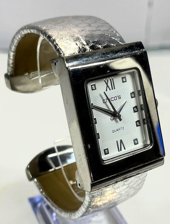 Chicos Quartz Timepiece Sleek Rectangular Silver … - image 1