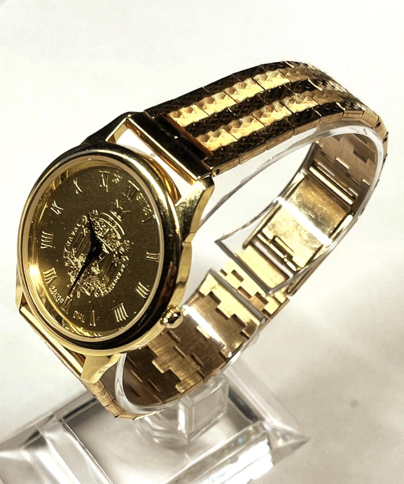 Elk Foundation Original New in the box Elegant Gold Women\'s Watch Retro Mesh Gold Watch – Mockberg main image 2