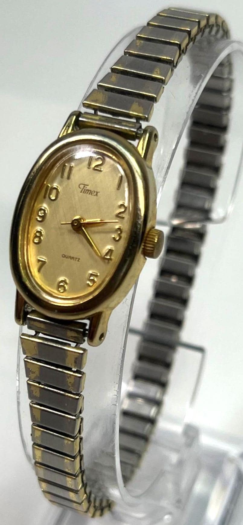 Timex Cavatina Uitbreiding Band Horloge, Goud Toon/Wit, Klassiek Timex Cavatina Uitbreiding Band Horloge, Goud Toon/Wit, Klassiek