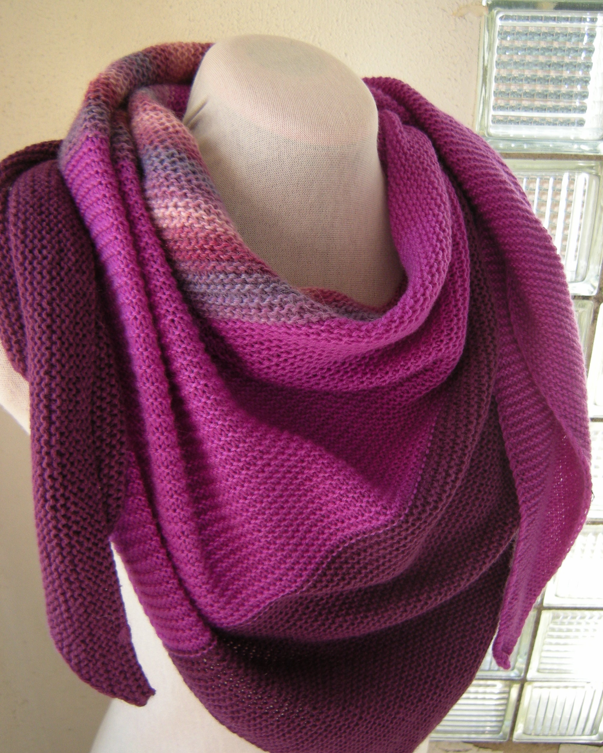 Purple - Kumaun Hand Knitted Acrylic Woolen Neck Warmer