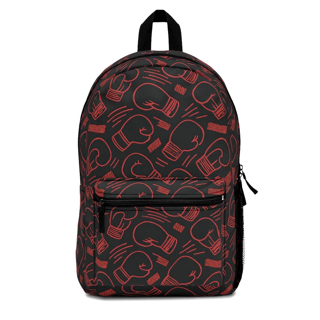 Boxing Glove Backpack, Black and Red Boxer Gear Gym Bag - Etsy
