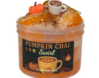 Pumpkin Chai Latte Icee Cloud Hybrid Slime | Fall Sensory Toy