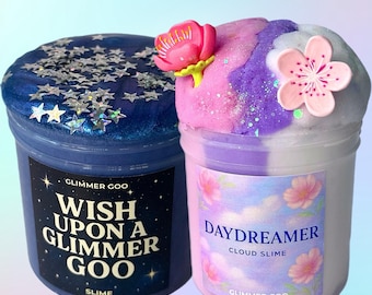 Dream Drop Slime Bundle | Glimmer Goo & Floral Cloud Slime