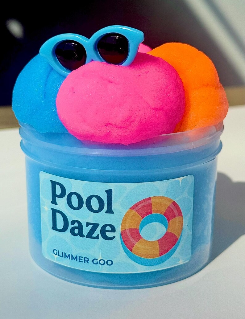 Tri-color Icee Slime: Soft Fluffy Texture, Sunglasses Charm - Etsy