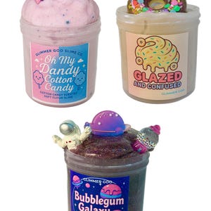 Zestaw Cosmic Candy Cart Bundle – Bubblegum Galaxy, Oh Dandy Cotton Candy, Glazed & Confused, Zestaw prezentowy z pachnącym glutem dla dzieci