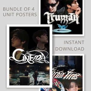 Stray Kids Mixtape: pôster dominATE UNVEIL | Arte de parede Kpop para impressão | Download digital de arte de fã SKZ | Decoração estética SKZ