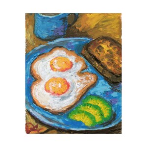 Sunny-Side Up Egg Print: Colorful Kitchen Foodie Art
