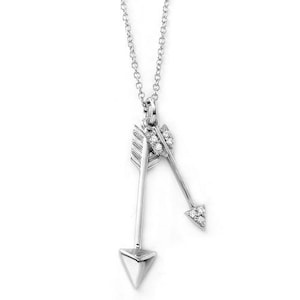 Collier flèche en argent sterling - Cadeau bijoux inspirants avec carte de message significative - Cadeau de remise des diplômes motivant - Coffret prêt à offrir