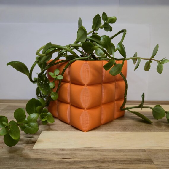 3d Printed Flower Pot Bubble Planter | Home Office Dcor Cushion Textured  Planter | Modern Plant Pot for Succulent | Cacti | Herbs